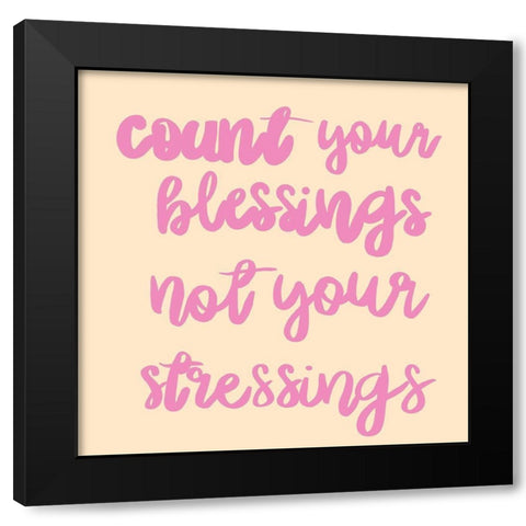 Blessings Black Modern Wood Framed Art Print by Singleton, Ashley