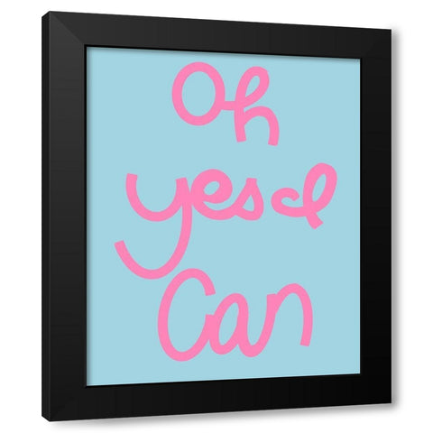 Yes I Can Black Modern Wood Framed Art Print with Double Matting by Singleton, Ashley