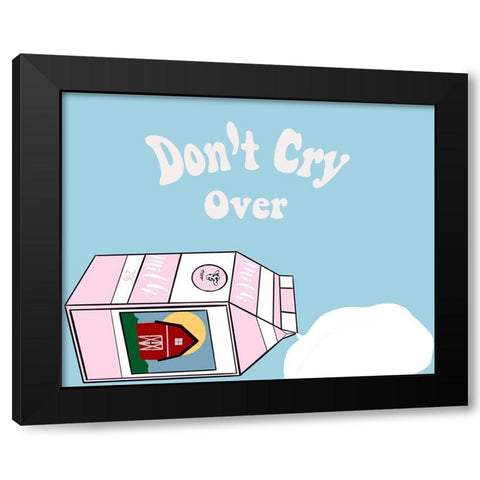 Spilled Milk Black Modern Wood Framed Art Print by Singleton, Ashley