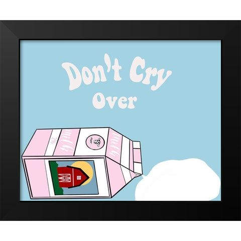 Spilled Milk Black Modern Wood Framed Art Print by Singleton, Ashley