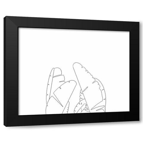 Palms Black Modern Wood Framed Art Print with Double Matting by Singleton, Ashley