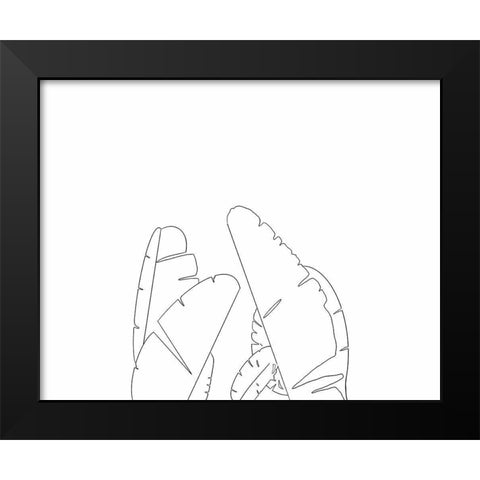 Palms Black Modern Wood Framed Art Print by Singleton, Ashley