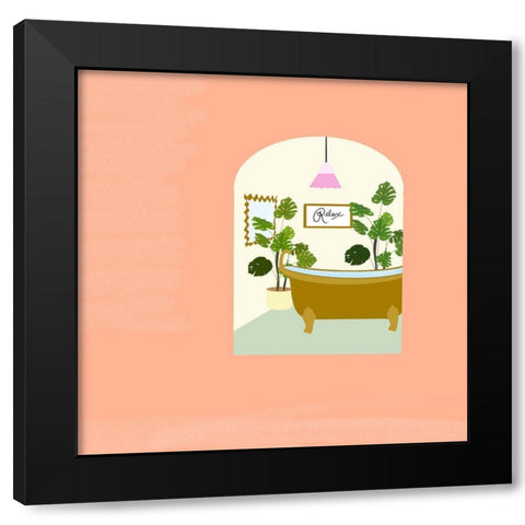 Bathroom Black Modern Wood Framed Art Print with Double Matting by Singleton, Ashley