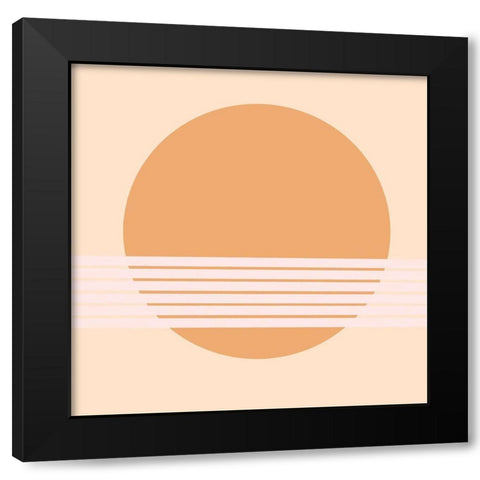 Sun Black Modern Wood Framed Art Print with Double Matting by Singleton, Ashley