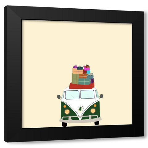 Merry Mobile Black Modern Wood Framed Art Print with Double Matting by Singleton, Ashley