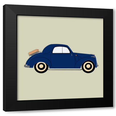 Royal Black Modern Wood Framed Art Print with Double Matting by Singleton, Ashley