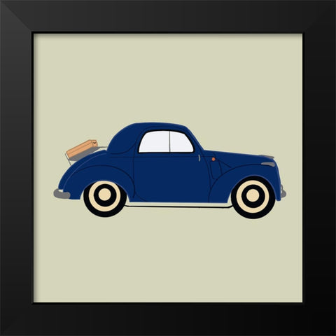 Royal Black Modern Wood Framed Art Print by Singleton, Ashley