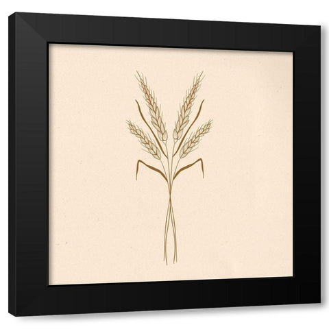 Wheat Stalks Black Modern Wood Framed Art Print by Singleton, Ashley