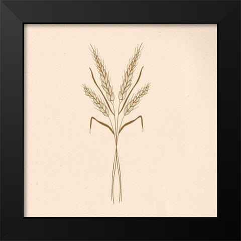 Wheat Stalks Black Modern Wood Framed Art Print by Singleton, Ashley