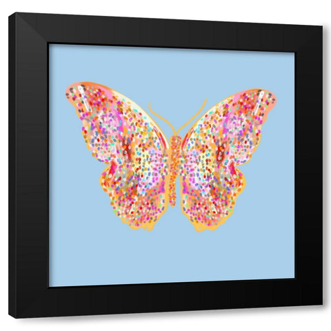 Bright Butterfly III Black Modern Wood Framed Art Print by Singleton, Ashley