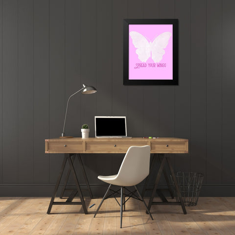 Bright Butterfly IV Black Modern Wood Framed Art Print by Singleton, Ashley