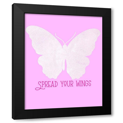 Bright Butterfly IV Black Modern Wood Framed Art Print by Singleton, Ashley