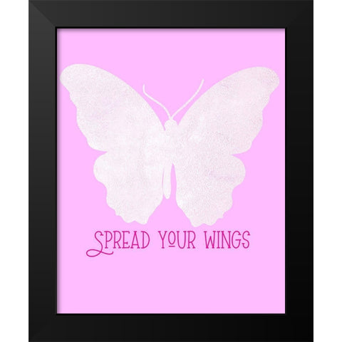 Bright Butterfly IV Black Modern Wood Framed Art Print by Singleton, Ashley