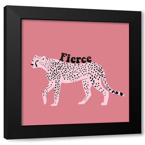 Fierce Black Modern Wood Framed Art Print with Double Matting by Singleton, Ashley