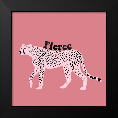 Fierce Black Modern Wood Framed Art Print by Singleton, Ashley
