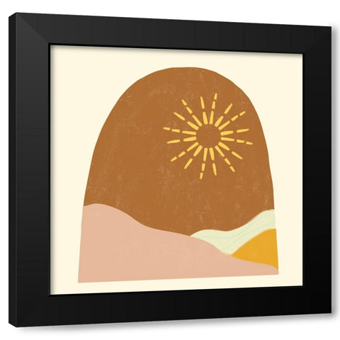 Sun and Sand Black Modern Wood Framed Art Print by Singleton, Ashley