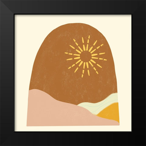 Sun and Sand Black Modern Wood Framed Art Print by Singleton, Ashley