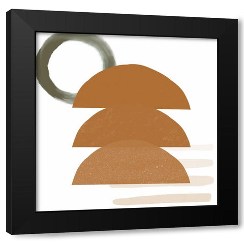 Sun Stack Black Modern Wood Framed Art Print with Double Matting by Singleton, Ashley