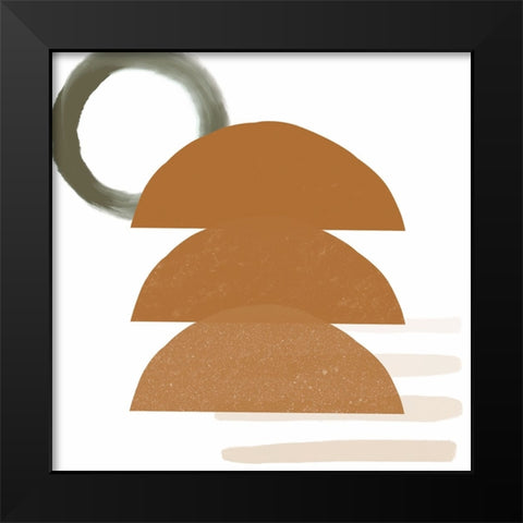 Sun Stack Black Modern Wood Framed Art Print by Singleton, Ashley