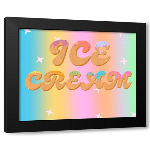 Ice Cream II Black Modern Wood Framed Art Print by Singleton, Ashley