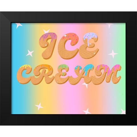 Ice Cream II Black Modern Wood Framed Art Print by Singleton, Ashley
