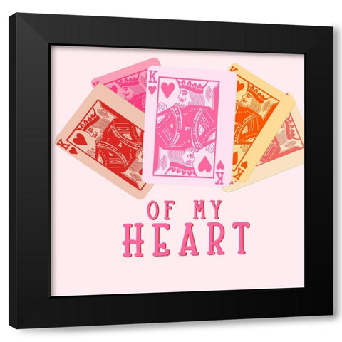 King of my Heart Black Modern Wood Framed Art Print by Singleton, Ashley