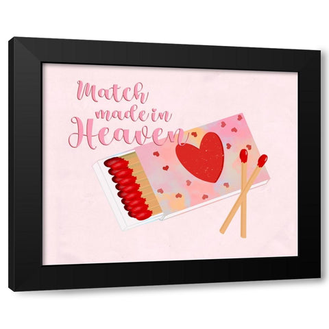 Match Made in Heaven Black Modern Wood Framed Art Print by Singleton, Ashley