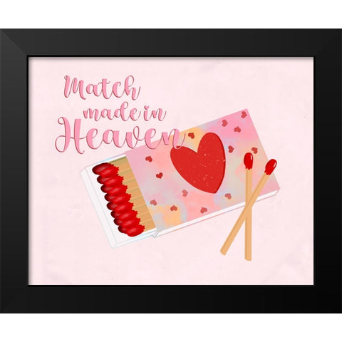 Match Made in Heaven Black Modern Wood Framed Art Print by Singleton, Ashley