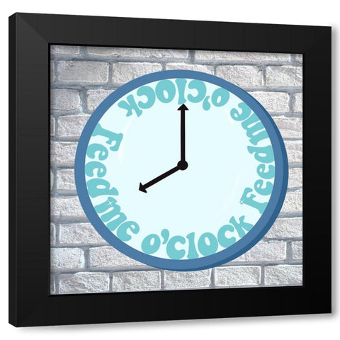 Time to Eat Black Modern Wood Framed Art Print with Double Matting by Singleton, Ashley