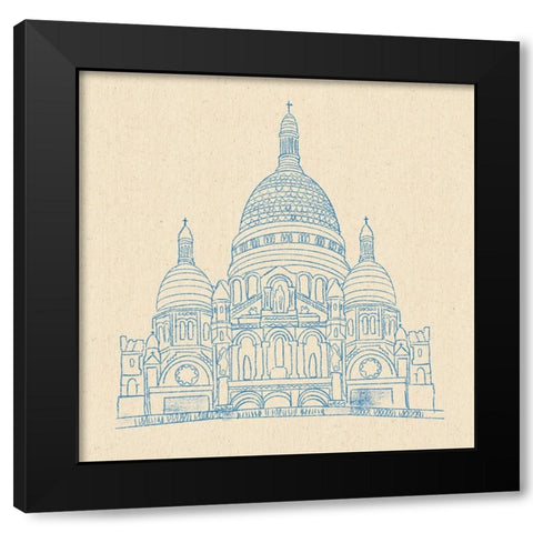 Sacre-Coeur Black Modern Wood Framed Art Print with Double Matting by Singleton, Ashley