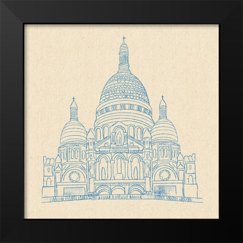 Sacre-Coeur Black Modern Wood Framed Art Print by Singleton, Ashley