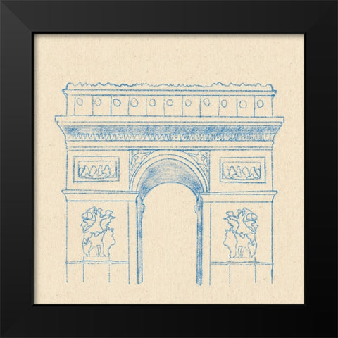 Arc de Triomphe Black Modern Wood Framed Art Print by Singleton, Ashley