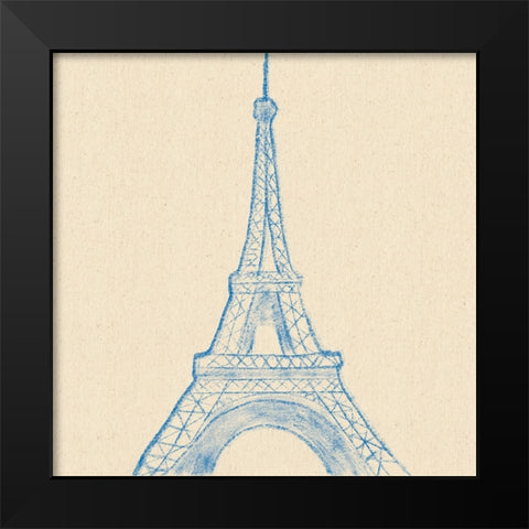 Eiffel Tower Black Modern Wood Framed Art Print by Singleton, Ashley
