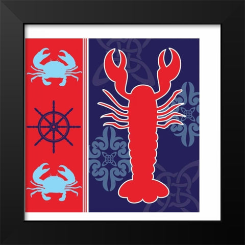 Ahoy X Black Modern Wood Framed Art Print by ND Art and Design