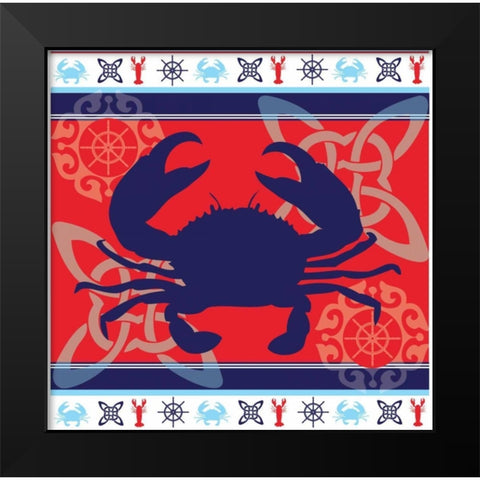 Ahoy XI Black Modern Wood Framed Art Print by ND Art and Design