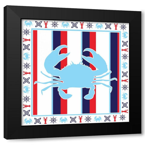 Ahoy XV Black Modern Wood Framed Art Print with Double Matting by ND Art and Design