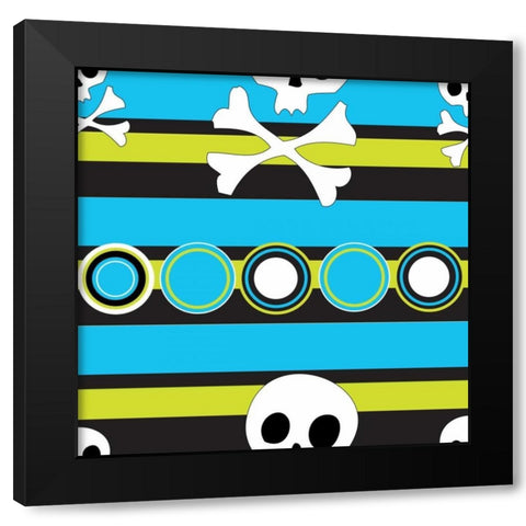 Angst Cerulean II Black Modern Wood Framed Art Print with Double Matting by ND Art and Design