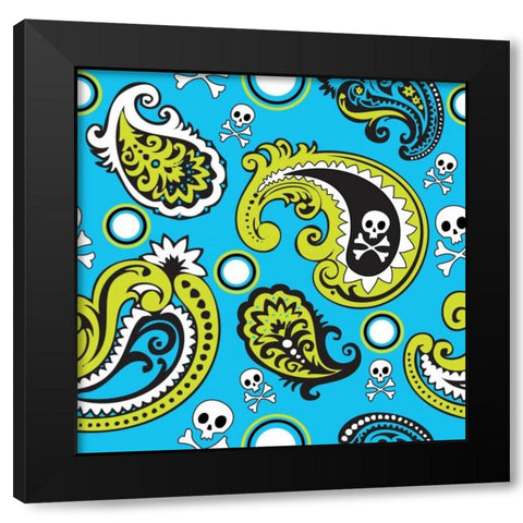 Angst Cerulean III Black Modern Wood Framed Art Print with Double Matting by ND Art and Design