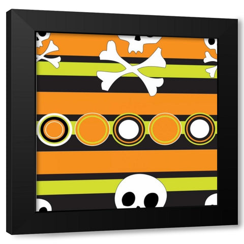 Angst Pumpkin II Black Modern Wood Framed Art Print with Double Matting by ND Art and Design
