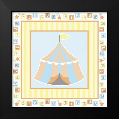 Baby Big Top X Blue Black Modern Wood Framed Art Print by ND Art and Design