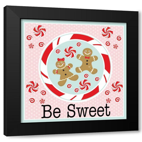 Be Sweet VI Black Modern Wood Framed Art Print by ND Art and Design