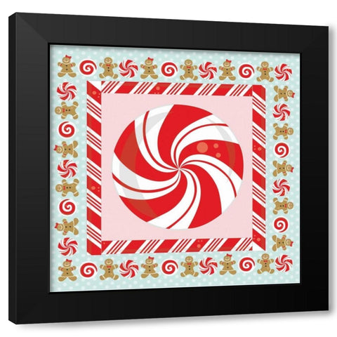 Be Sweet VII Black Modern Wood Framed Art Print by ND Art and Design