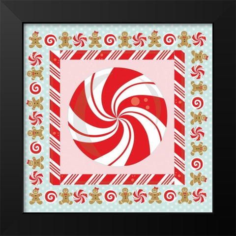 Be Sweet VII Black Modern Wood Framed Art Print by ND Art and Design