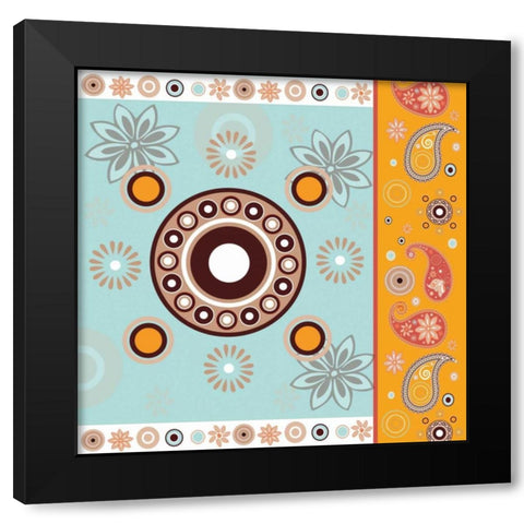 Boho Chic Rust XII Black Modern Wood Framed Art Print by ND Art and Design
