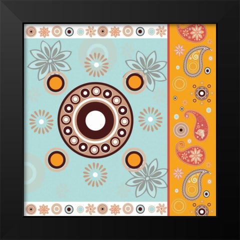 Boho Chic Rust XII Black Modern Wood Framed Art Print by ND Art and Design