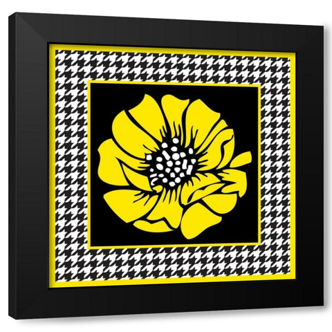 Bold Yellow Flower XI Black Modern Wood Framed Art Print with Double Matting by ND Art and Design