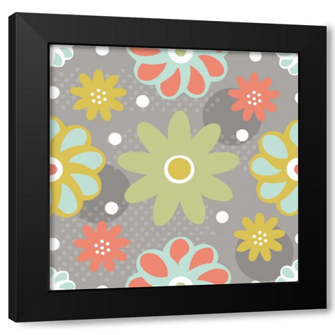 Butterflies and Blooms Tranquil IV Black Modern Wood Framed Art Print with Double Matting by ND Art and Design