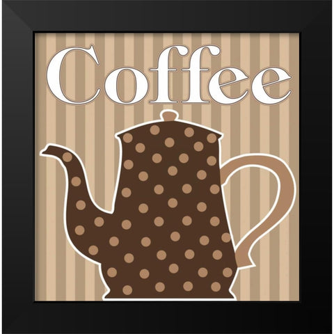 Cafe Au Lait Cocoa Latte V Black Modern Wood Framed Art Print by ND Art and Design