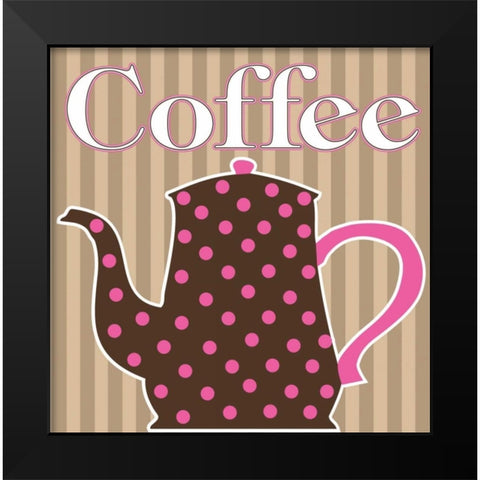 Cafe Au Lait Cocoa Punch VI Black Modern Wood Framed Art Print by ND Art and Design
