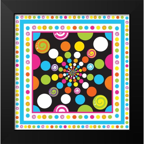 Candy Craze X Black Modern Wood Framed Art Print by ND Art and Design